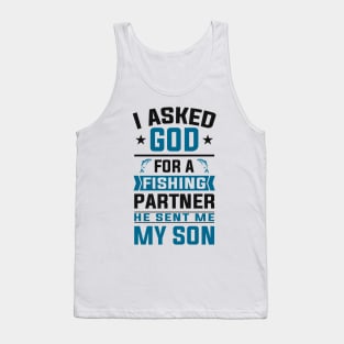 Angler Fishing Father and Son Angling Partners Tank Top